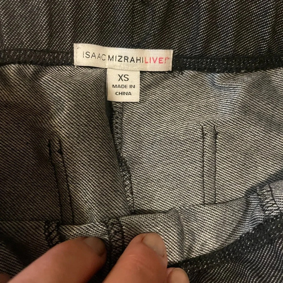 Set Of 2 Isaac Mizrahi Live Stretch Knit Legging Pants Grey Brown Size XS - Picture 4 of 8